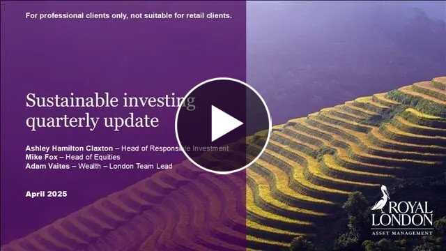 Sustainability investing quarterly update webinar cover slide - Thumbnail - April 2025.jpg