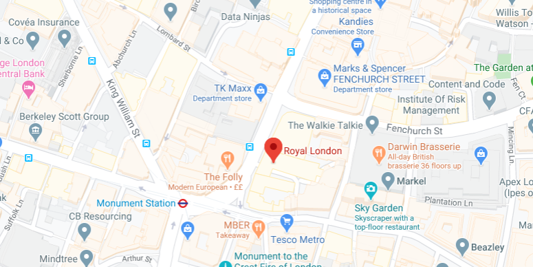 Image shows position of the RLAM office on a map, per full address detailed in text on the page